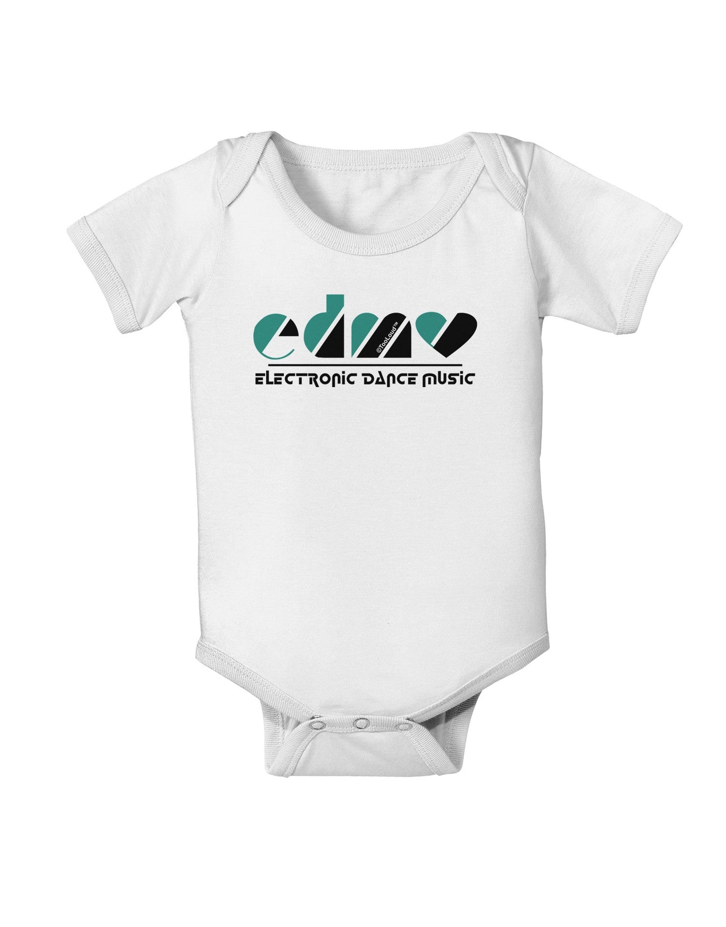 EDM Heart Black Baby Romper Bodysuit-Baby Romper-TooLoud-White-06-Months-Davson Sales