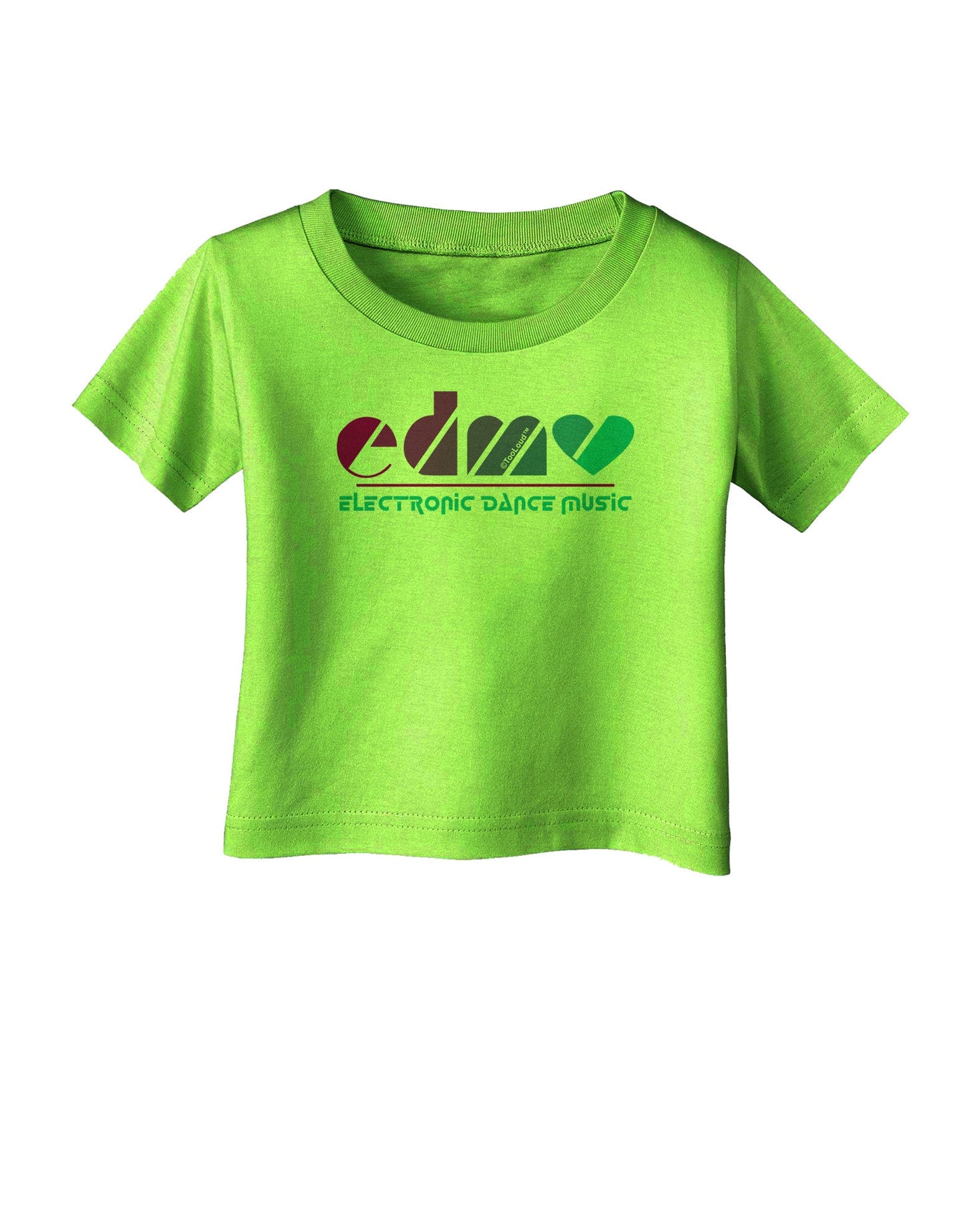 EDM Heart Infant T-Shirt-Infant T-Shirt-TooLoud-Lime-Green-06-Months-Davson Sales