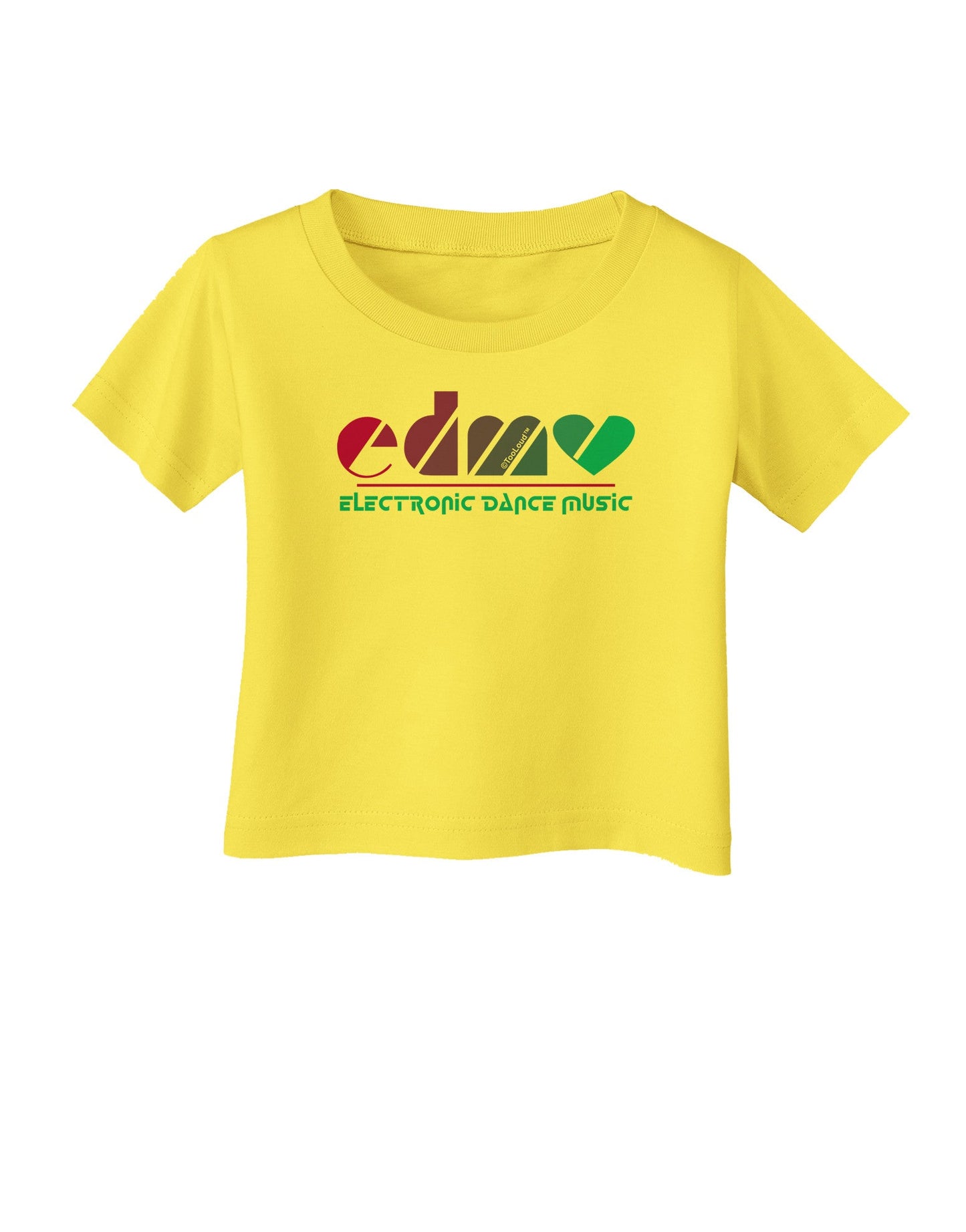 EDM Heart Infant T-Shirt-Infant T-Shirt-TooLoud-Yellow-06-Months-Davson Sales