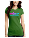 EDM Heart Juniors Crew Dark T-Shirt-T-Shirts Juniors Tops-TooLoud-Kiwi-Green-Juniors Fitted Small-Davson Sales