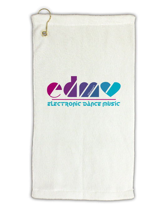 EDM Heart Micro Terry Gromet Golf Towel 16 x 25 inch-Golf Towel-TooLoud-White-Davson Sales