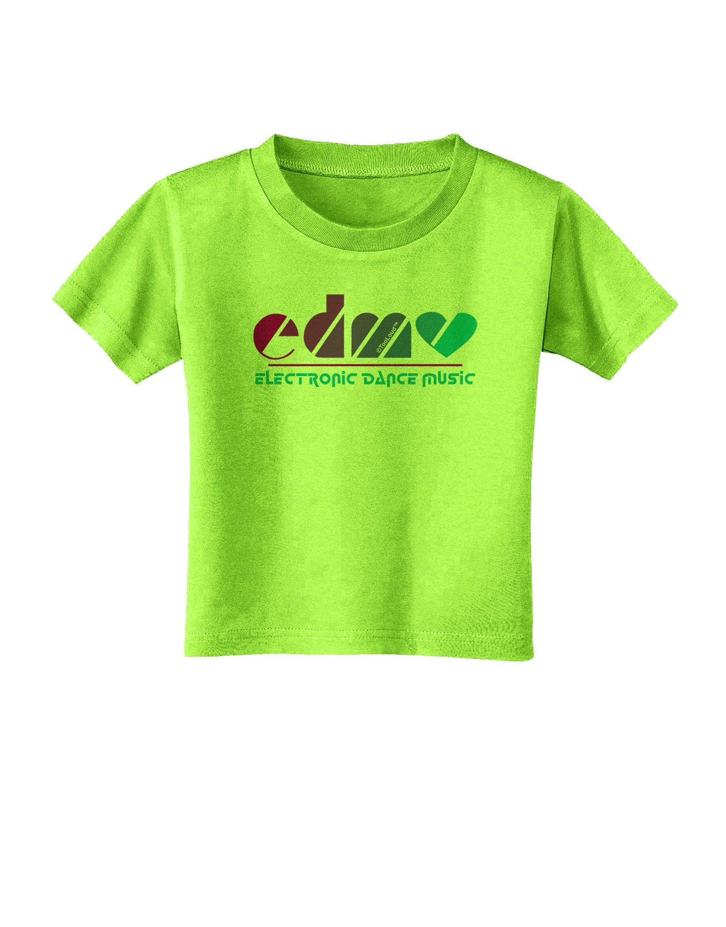 EDM Heart Toddler T-Shirt-Toddler T-Shirt-TooLoud-Lime-Green-2T-Davson Sales