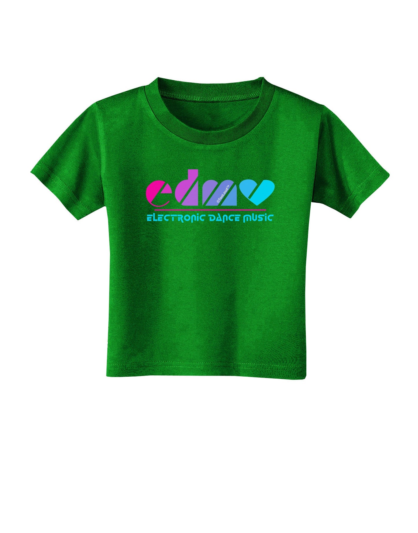 EDM Heart Toddler T-Shirt Dark-Toddler T-Shirt-TooLoud-Clover-Green-2T-Davson Sales