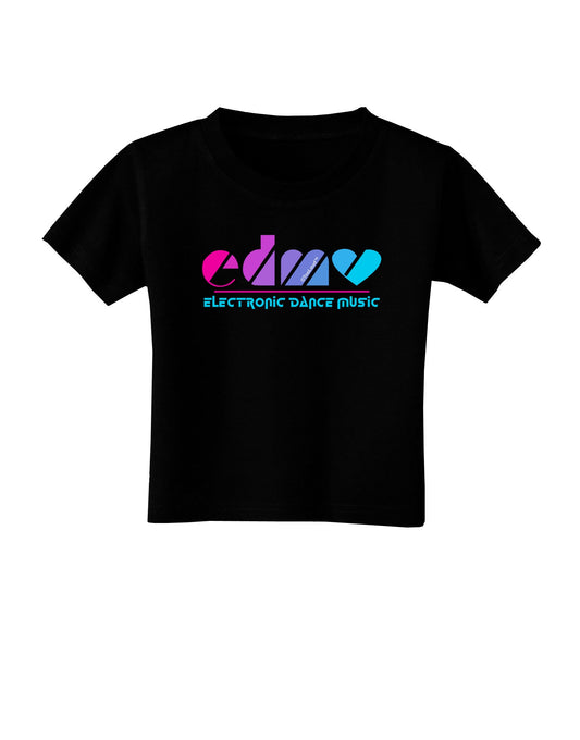 EDM Heart Toddler T-Shirt Dark-Toddler T-Shirt-TooLoud-Black-2T-Davson Sales