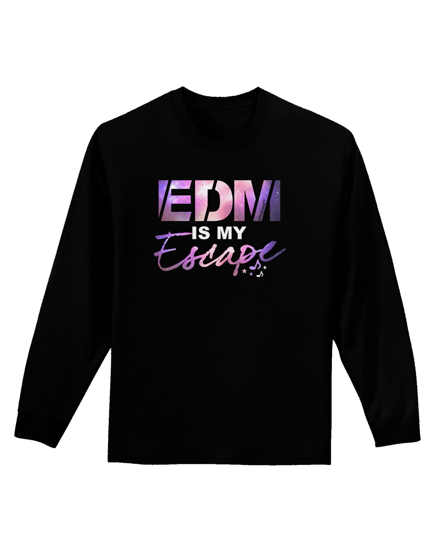EDM Is My Escape Adult Long Sleeve Dark T-Shirt-TooLoud-Black-Small-Davson Sales