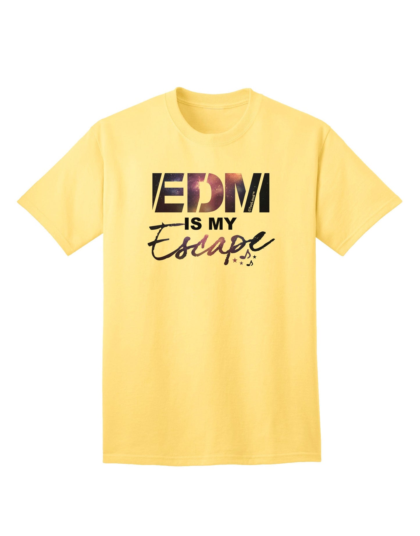 EDM Is My Escape Adult T-Shirt-Mens T-Shirt-TooLoud-Yellow-Small-Davson Sales