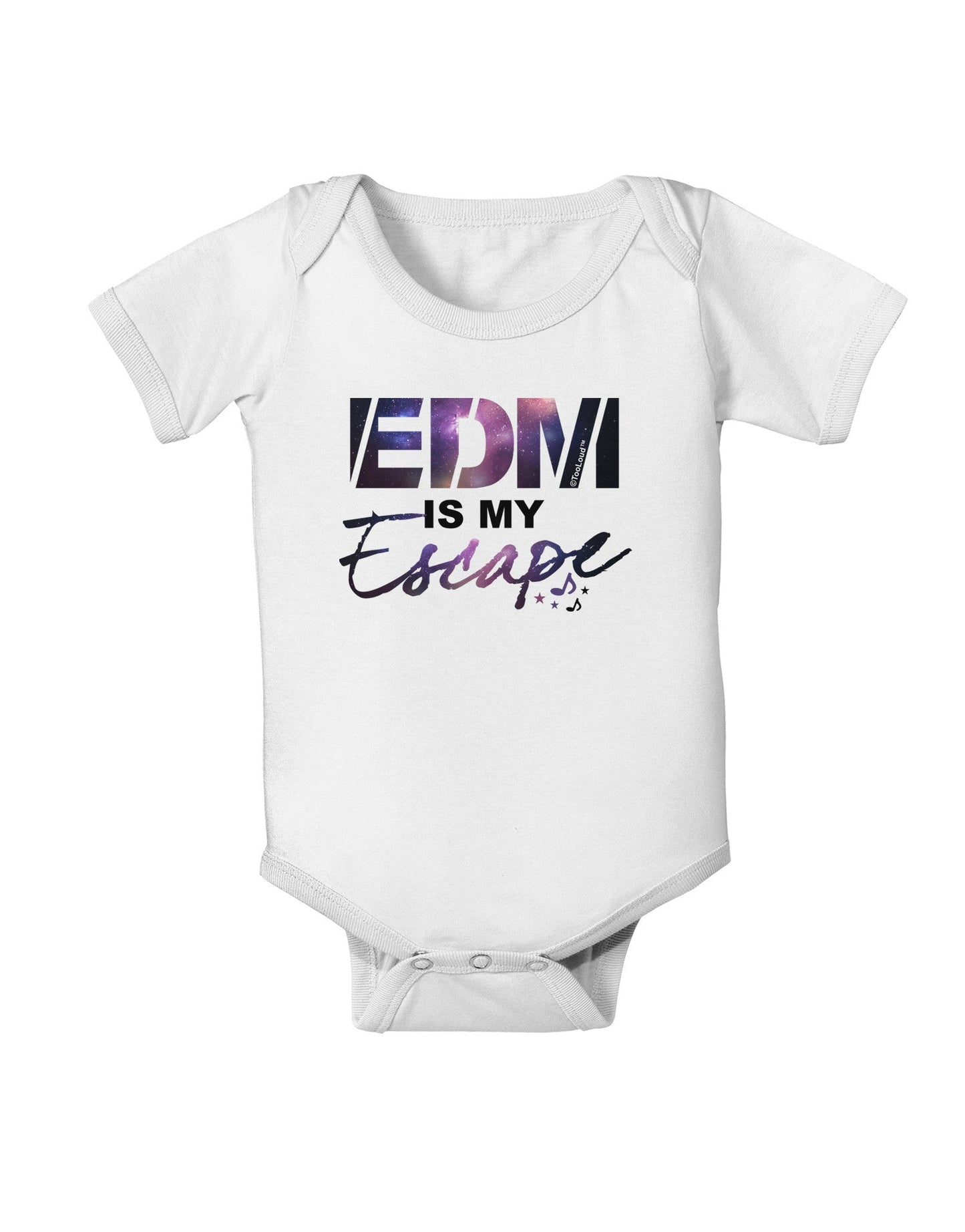 EDM Is My Escape Baby Romper Bodysuit-Baby Romper-TooLoud-White-06-Months-Davson Sales