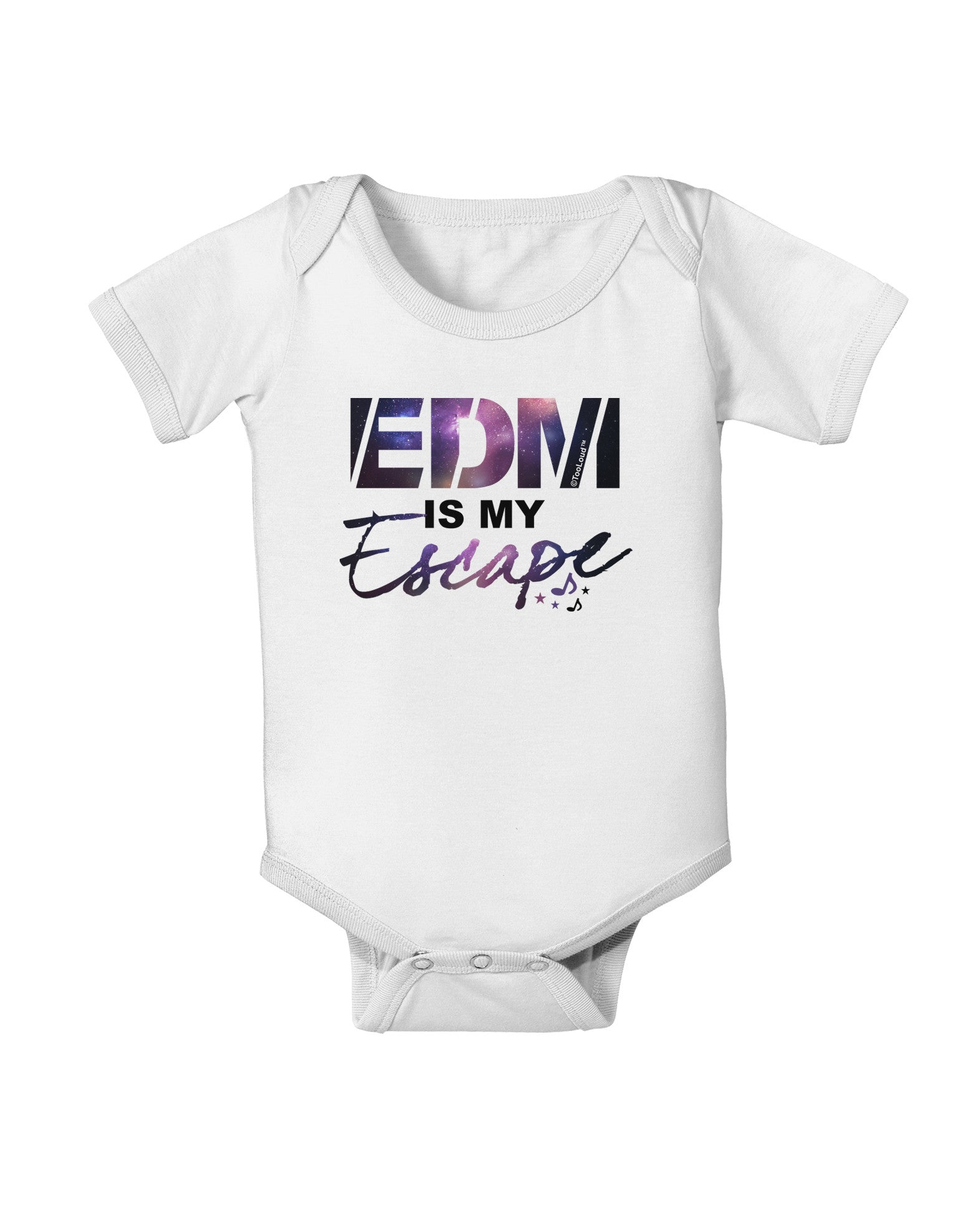 EDM Is My Escape Baby Romper Bodysuit-Baby Romper-TooLoud-White-06-Months-Davson Sales