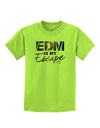EDM Is My Escape Childrens T-Shirt-Childrens T-Shirt-TooLoud-Lime-Green-X-Small-Davson Sales