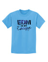 EDM Is My Escape Childrens T-Shirt-Childrens T-Shirt-TooLoud-Aquatic-Blue-X-Small-Davson Sales