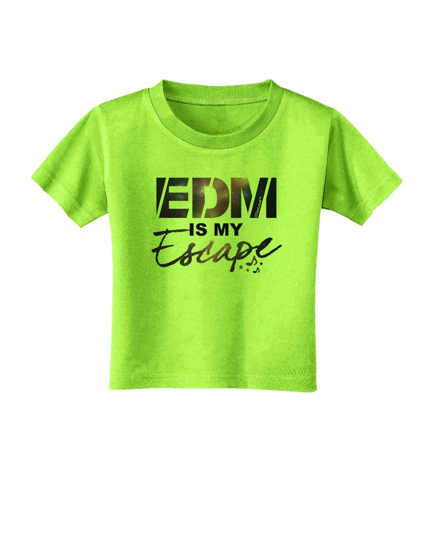EDM Is My Escape Toddler T-Shirt-Toddler T-Shirt-TooLoud-Lime-Green-2T-Davson Sales