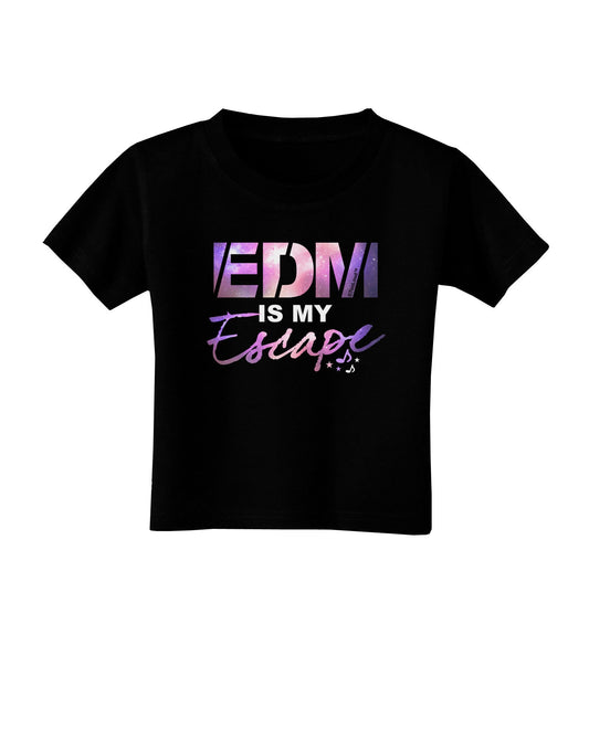 EDM Is My Escape Toddler T-Shirt Dark-Toddler T-Shirt-TooLoud-Black-2T-Davson Sales