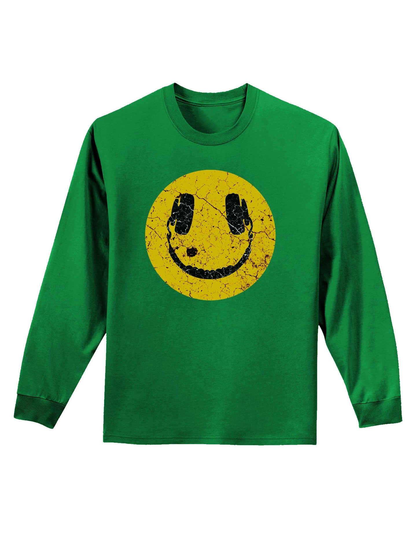 EDM Smiley Face Adult Long Sleeve Dark T-Shirt by TooLoud-TooLoud-Kelly-Green-Small-Davson Sales