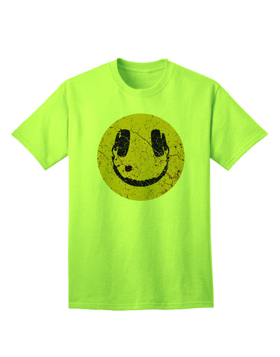 EDM Smiley Face Adult T-Shirt - A Vibrant Addition to Your Wardrobe by TooLoud-Mens T-shirts-TooLoud-Neon-Green-Small-Davson Sales