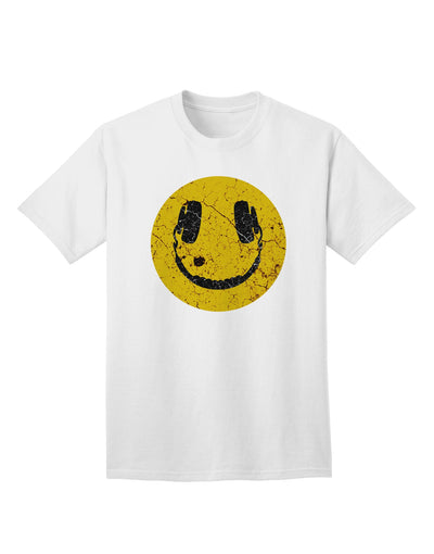 EDM Smiley Face Adult T-Shirt - A Vibrant Addition to Your Wardrobe by TooLoud-Mens T-shirts-TooLoud-White-Small-Davson Sales