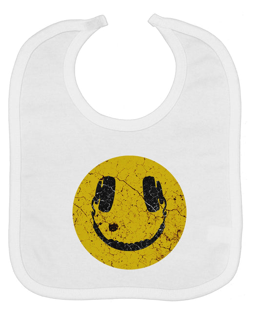 EDM Smiley Face Baby Bib by TooLoud