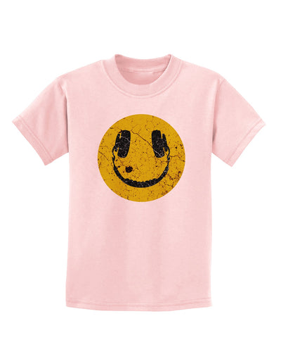 EDM Smiley Face Childrens T-Shirt by TooLoud-TooLoud-PalePink-X-Small-Davson Sales