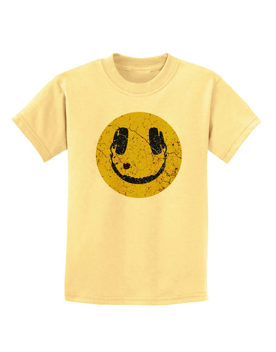 EDM Smiley Face Childrens T-Shirt by TooLoud-TooLoud-Daffodil-Yellow-X-Small-Davson Sales