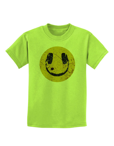 EDM Smiley Face Childrens T-Shirt by TooLoud-TooLoud-Lime-Green-X-Small-Davson Sales