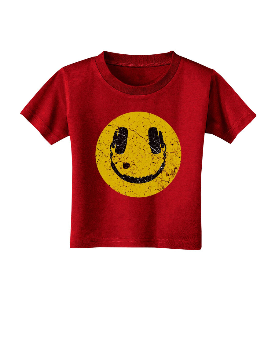 EDM Smiley Face Toddler T-Shirt Dark by TooLoud-Toddler T-Shirt-TooLoud-Black-2T-Davson Sales