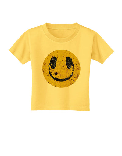 EDM Smiley Face Toddler T-Shirt by TooLoud-Toddler T-Shirt-TooLoud-Yellow-2T-Davson Sales