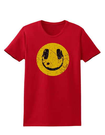 EDM Smiley Face Womens Dark T-Shirt by TooLoud-TooLoud-Red-X-Small-Davson Sales