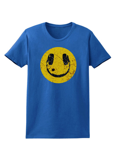 EDM Smiley Face Womens Dark T-Shirt by TooLoud-TooLoud-Royal-Blue-X-Small-Davson Sales