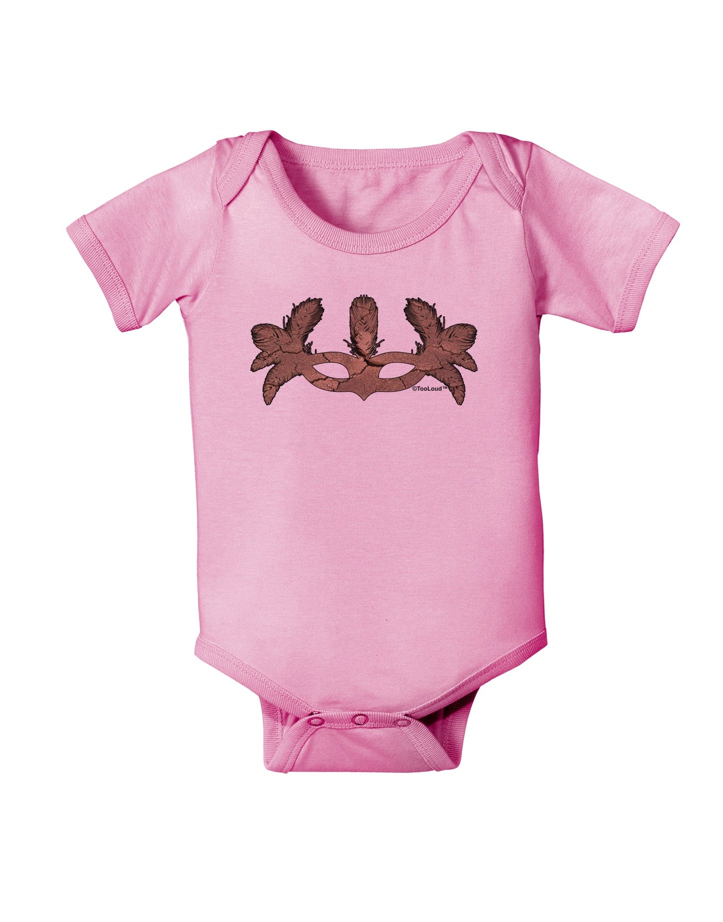 Earth Masquerade Mask Baby Romper Bodysuit by TooLoud-Baby Romper-TooLoud-Light-Pink-06-Months-Davson Sales