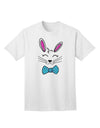 Happy Easter Bunny Face Adult T-Shirt White 4XL Tooloud