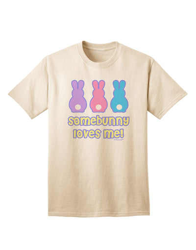 Easter Bunny Themed Adult T-Shirt - Express Your Love with the Somebunny Loves Me Collection by TooLoud-Mens T-shirts-TooLoud-Natural-Small-Davson Sales