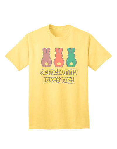 Easter Bunny Themed Adult T-Shirt - Express Your Love with the Somebunny Loves Me Collection by TooLoud-Mens T-shirts-TooLoud-Yellow-Small-Davson Sales