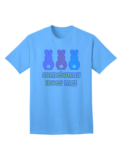 Easter Bunny Themed Adult T-Shirt - Express Your Love with the Somebunny Loves Me Collection by TooLoud-Mens T-shirts-TooLoud-Aquatic-Blue-Small-Davson Sales