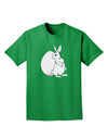 Easter Bunny and Egg Design Adult Dark T-Shirt by TooLoud-Mens T-Shirt-TooLoud-Kelly-Green-Small-Davson Sales