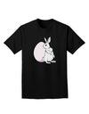 Easter Bunny and Egg Design Adult Dark T-Shirt by TooLoud-Mens T-Shirt-TooLoud-Black-Small-Davson Sales