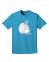 Easter Bunny and Egg Design Adult Dark T-Shirt by TooLoud-Mens T-Shirt-TooLoud-Turquoise-Small-Davson Sales