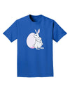 Easter Bunny and Egg Design Adult Dark T-Shirt by TooLoud-Mens T-Shirt-TooLoud-Royal-Blue-Small-Davson Sales