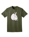 Easter Bunny and Egg Design Adult Dark T-Shirt by TooLoud-Mens T-Shirt-TooLoud-Military-Green-Small-Davson Sales