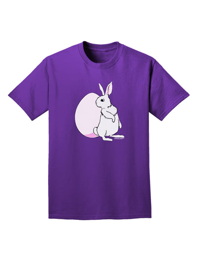 Easter Bunny and Egg Design Adult Dark T-Shirt by TooLoud-Mens T-Shirt-TooLoud-Purple-Small-Davson Sales