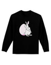 Easter Bunny and Egg Design Adult Long Sleeve Dark T-Shirt by TooLoud-TooLoud-Black-Small-Davson Sales