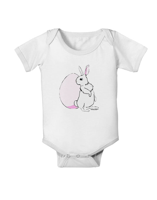 Easter Bunny and Egg Design Baby Romper Bodysuit by TooLoud-Baby Romper-TooLoud-White-06-Months-Davson Sales
