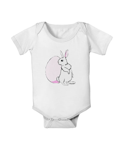 Easter Bunny and Egg Design Baby Romper Bodysuit by TooLoud-Baby Romper-TooLoud-White-06-Months-Davson Sales