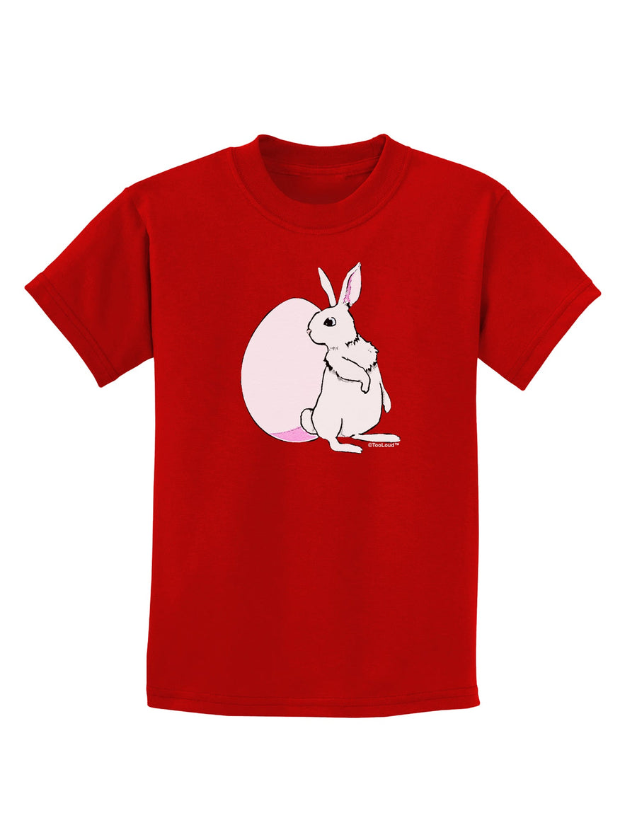 Easter Bunny and Egg Design Childrens Dark T-Shirt by TooLoud-Childrens T-Shirt-TooLoud-Black-X-Small-Davson Sales