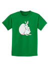 Easter Bunny and Egg Design Childrens Dark T-Shirt by TooLoud-Childrens T-Shirt-TooLoud-Kelly-Green-X-Small-Davson Sales