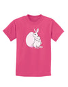 Easter Bunny and Egg Design Childrens Dark T-Shirt by TooLoud-Childrens T-Shirt-TooLoud-Sangria-X-Small-Davson Sales