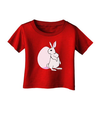 Easter Bunny and Egg Design Infant T-Shirt Dark by TooLoud-Infant T-Shirt-TooLoud-Red-06-Months-Davson Sales