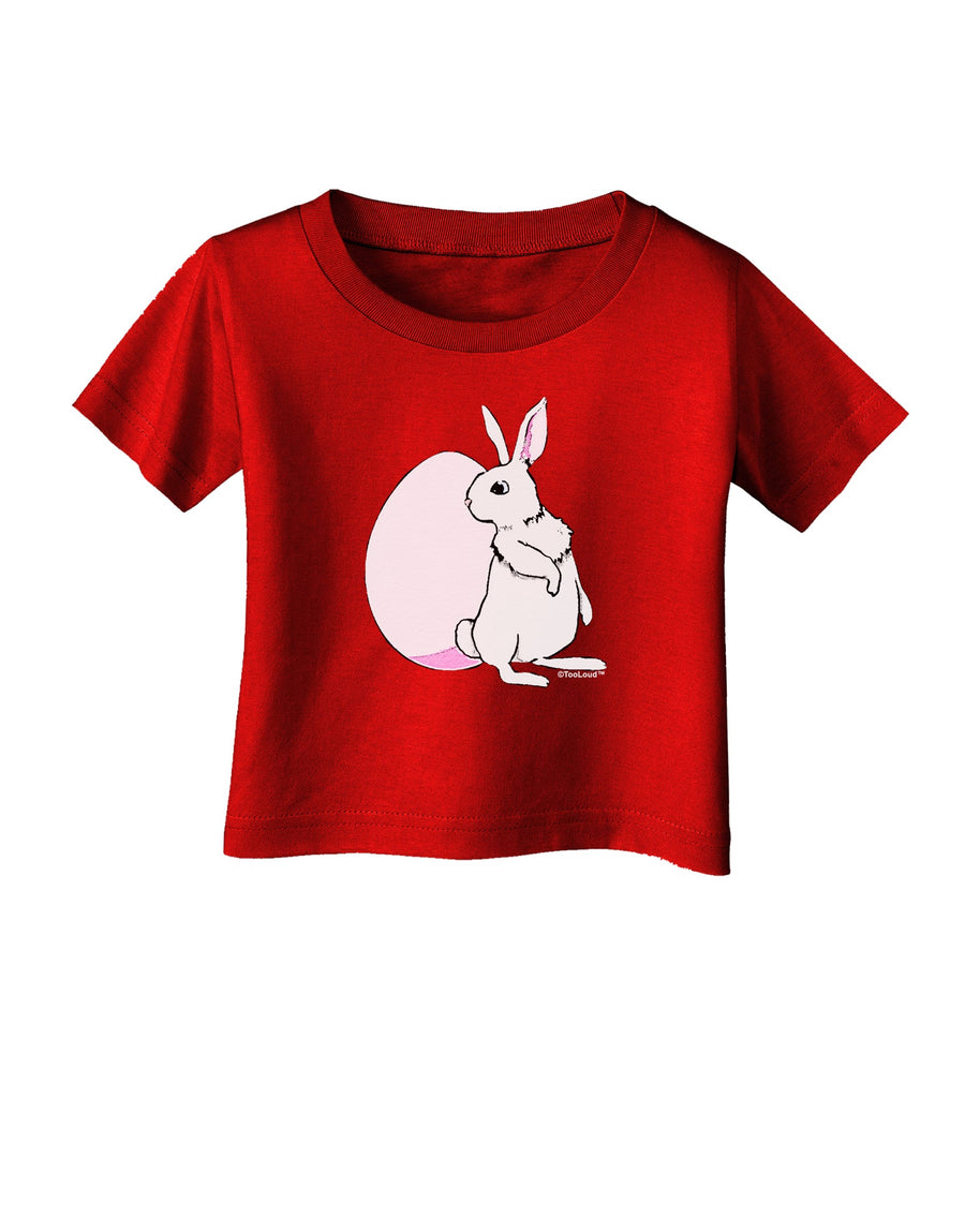 Easter Bunny and Egg Design Infant T-Shirt Dark by TooLoud-Infant T-Shirt-TooLoud-Black-06-Months-Davson Sales