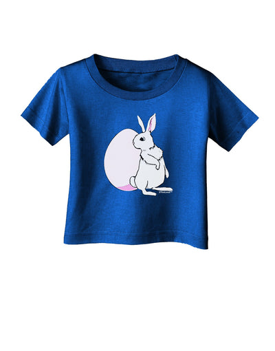 Easter Bunny and Egg Design Infant T-Shirt Dark by TooLoud-Infant T-Shirt-TooLoud-Royal-Blue-06-Months-Davson Sales