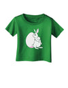 Easter Bunny and Egg Design Infant T-Shirt Dark by TooLoud-Infant T-Shirt-TooLoud-Clover-Green-06-Months-Davson Sales