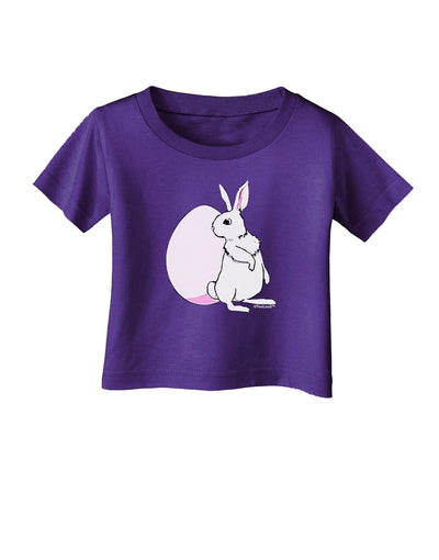 Easter Bunny and Egg Design Infant T-Shirt Dark by TooLoud-Infant T-Shirt-TooLoud-Purple-06-Months-Davson Sales