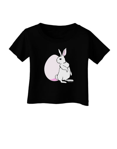 Easter Bunny and Egg Design Infant T-Shirt Dark by TooLoud-Infant T-Shirt-TooLoud-Black-06-Months-Davson Sales